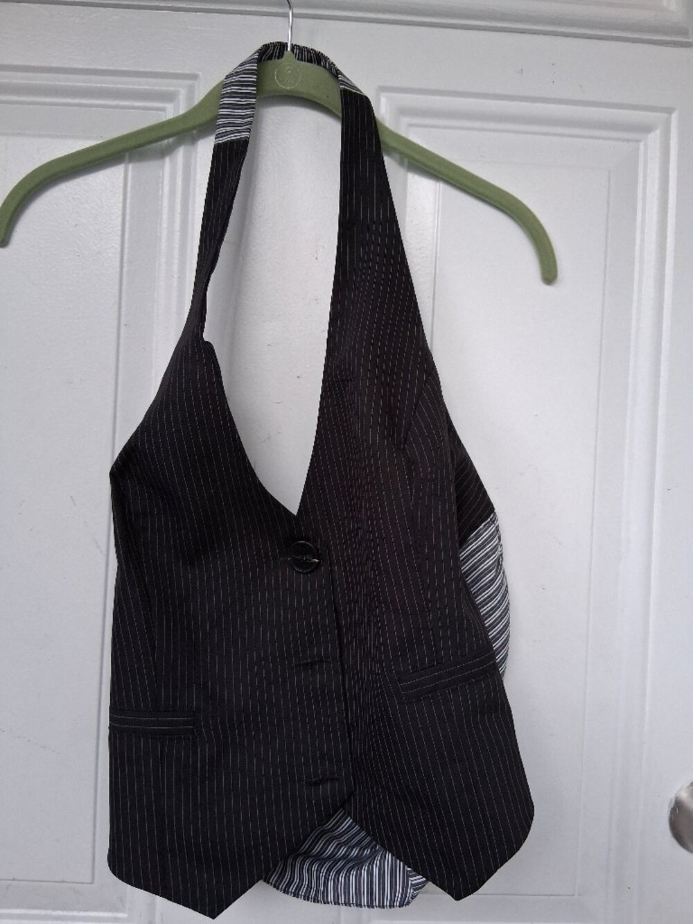 Halter Pin-stripe Vest Lulu's Size L